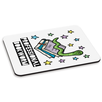 Professional Bücherwurm PC Computer Mauspad Lustig Buch Liebe Nerd Streber