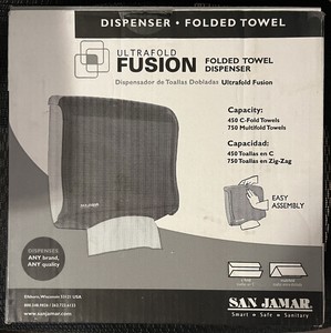 Distributeur Serviettes San Jamar Noir - Compact Pour Comptoir | Pliées C/Multiples | Protection Humidité