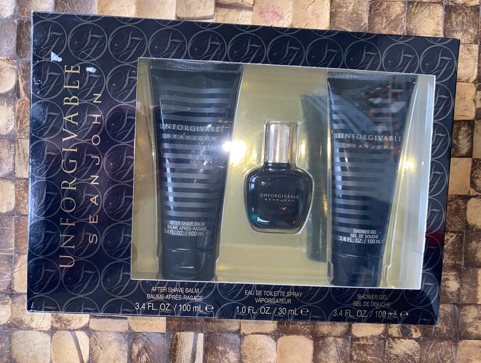 UNFORGIVABLE by Sean John 3 PIECE GIFT SET 1.0 OZ EAU DE TOILETTE SPRAY Box Men - Image 2 of 4