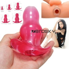 Safty Use Unisex Soft Silicone Hollow Enemator Anal Cleaner Douche Enema 5 SIZE