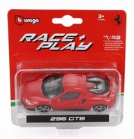 Burago 1/43 Ferrari 296 Gtb Hybrid 830HP V6 2021 Rot Statisches Modell Diecast