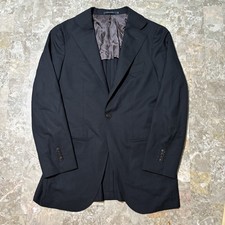 Suitsupply Blazer Mens 42 Black Wool Single Button Vitale Barberis Canonico