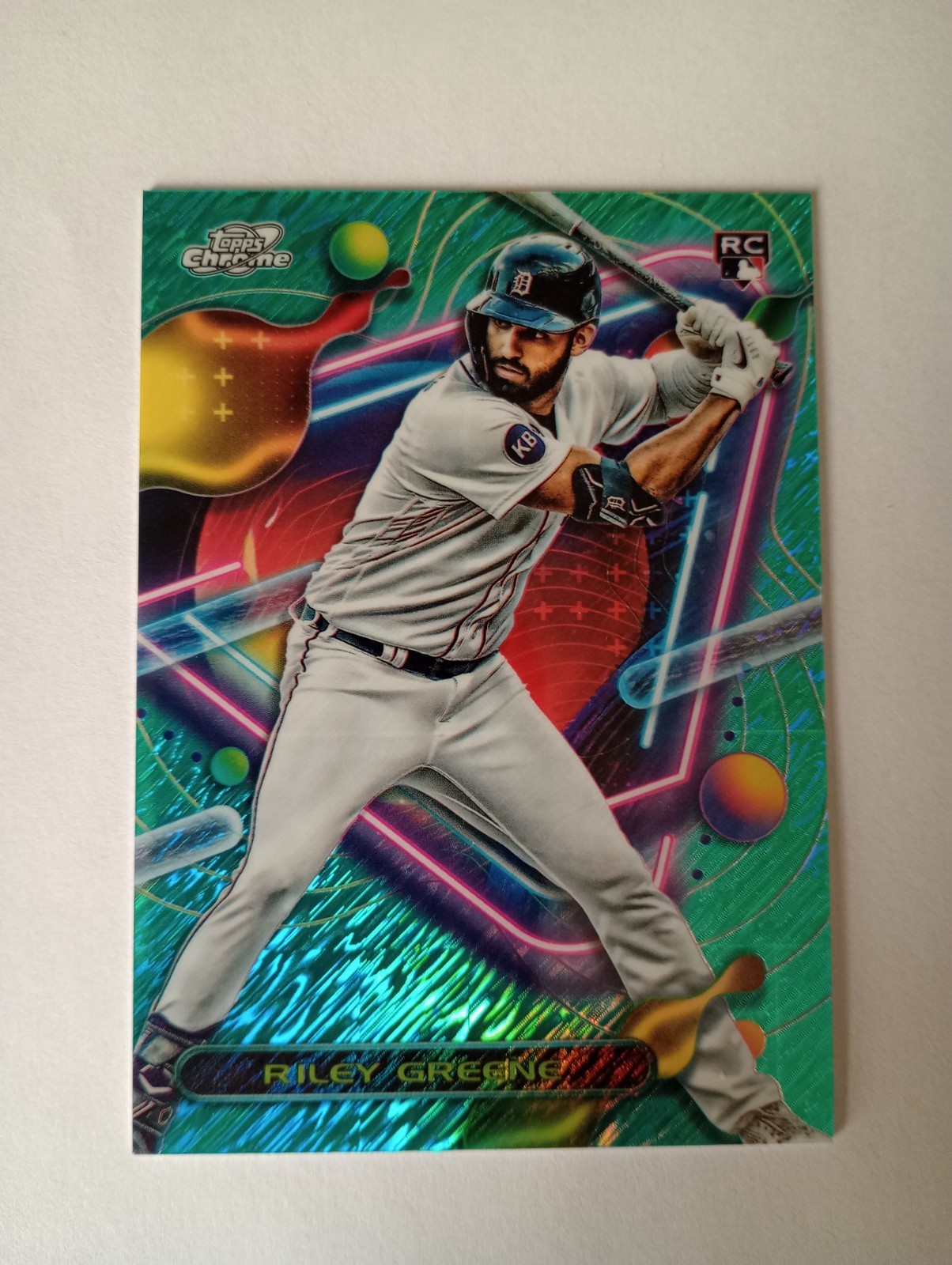 2023 Topps Cosmic Chrome - Riley Greene #31 Aqua Equinox Refractor /199 (RC)