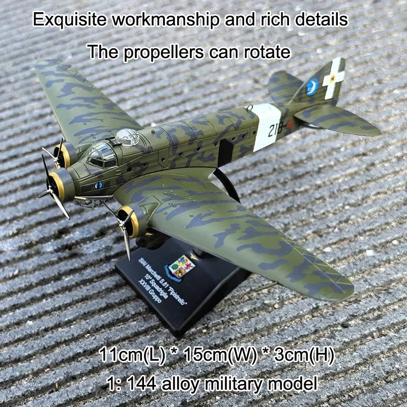 1:144 Diecast Modelo Militar SIAI-Marchetti S.81 Colección Bombardero "Pipistrello" Foto 2 de 4