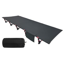 Portable Black Ultralight Backpacking Cot Sleeping Cot for Camping Outdoor