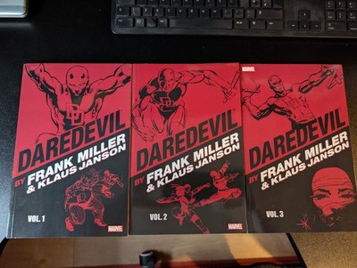 DAREDEVIL BY FRANK MILLER & KLAUS JANSON VOL 1, 2, AND 3 LOT Paperback RARE OOP