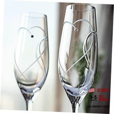 Champagne Glasses, Wedding Champagne Flutes Set of 2 Mr and Mrs Champagne