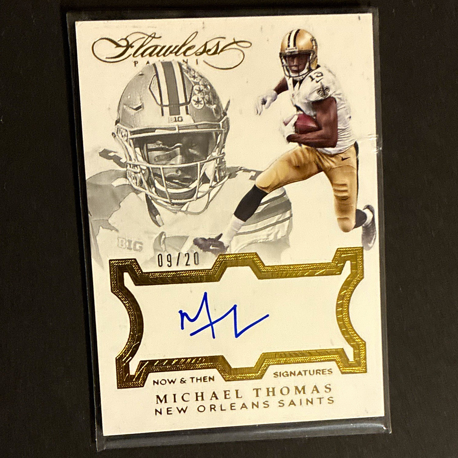 Michael Thomas Panini Flawless Rookie Now and Then Signatures #RNMT Base