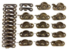 Antique Look Brass Crescent Window Sash Lock Latch Set 14 Locks  14 Keepers