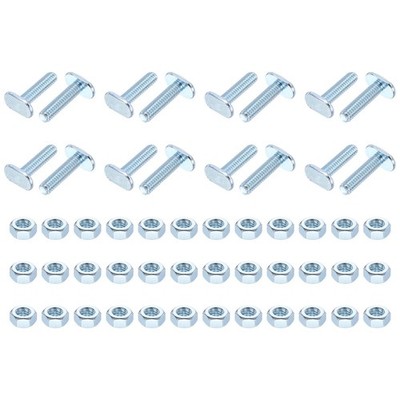 16 Pack 1/4''-20 x 1'' T Track Bolts T Slot Bolts with 24 Pack 1/4'' Hex Nuts