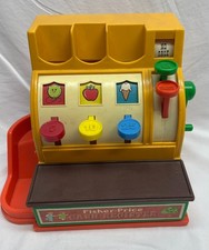 Vintage 1974 Fisher Price Cash Register 926 Toy Working Bell Buttons No Coins