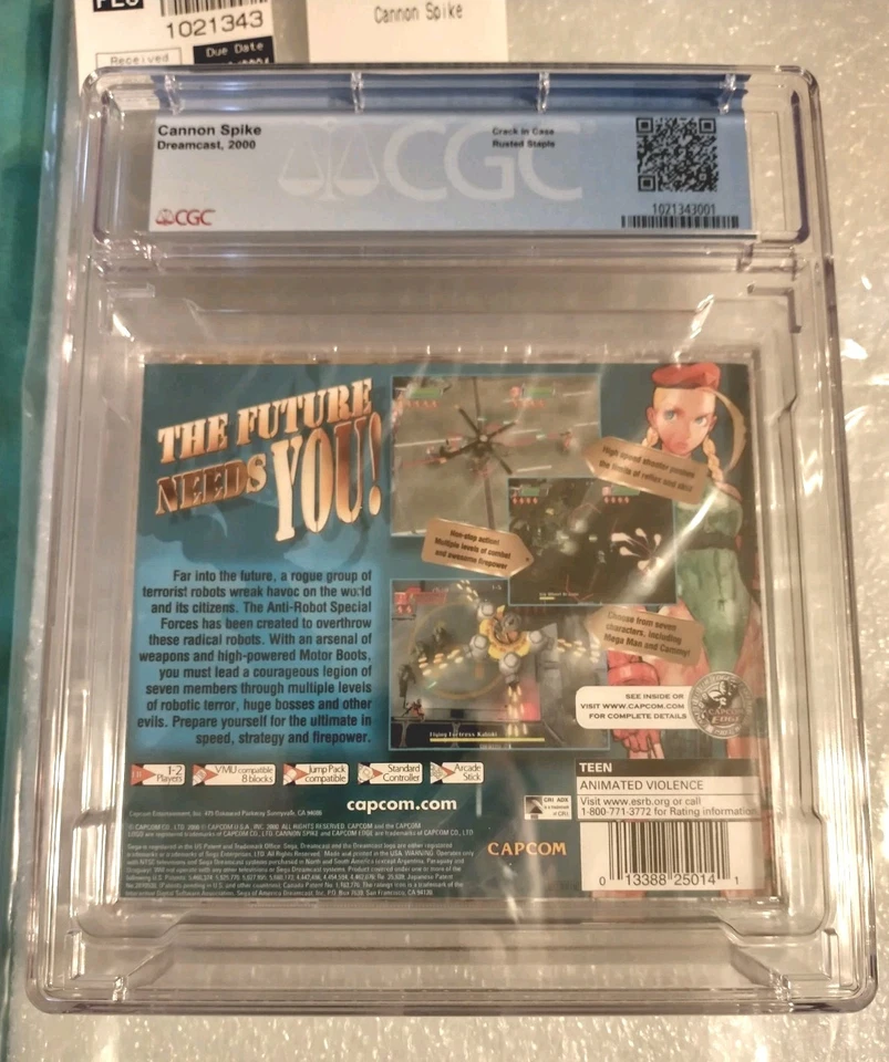 CGC 8.5 A+ Cannon Spike Sega Dreamcast GRADED NEW, SEALED Y-FOLD / Y FOLD CAPCOM - Image 4 of 4