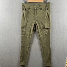PrAna Pants Womens 10 Green Meme Mid Rise Cargo Outdoor Hiking Gorpcore Army