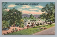Natural Bridge Entrance Building Blue Ridge Mountains Vintage Postcard