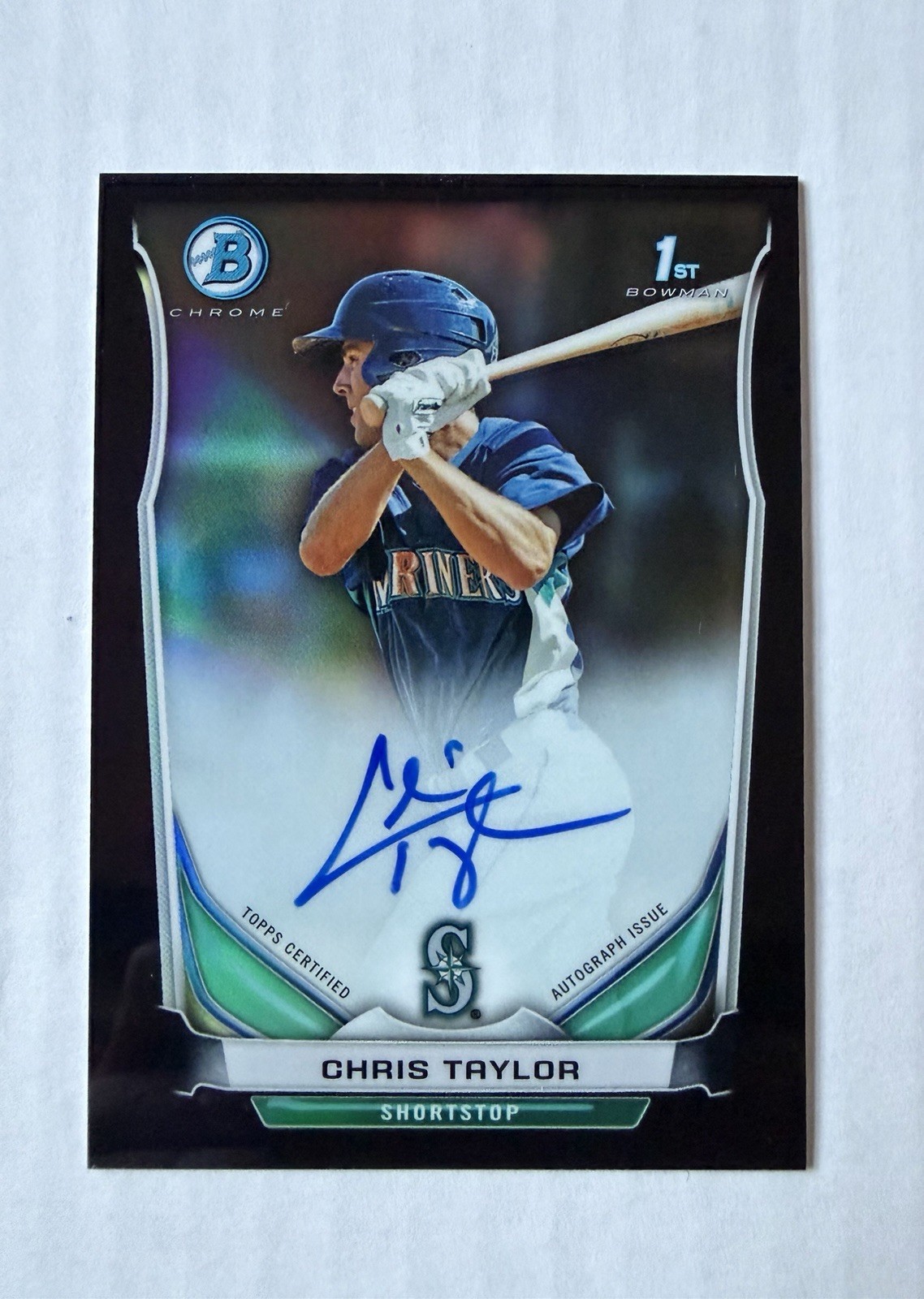 2014 Bowman Chrome Chris Taylor First Black Refractor Auto #/99 Rookie