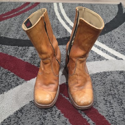 Vintage Dingo Leather Campus Riding Boots Size 8½ E Brown Made In USA