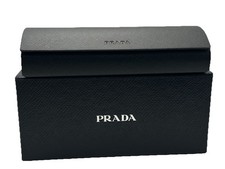 NEW Prada Black Hard Clamshell Flip Top Eyeglasses Case With Box And Micro Cloth