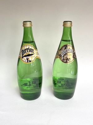 Perrier Water X2 LTD Edition Paul & Joe Collab Sammlerstück - volle Glasflaschen