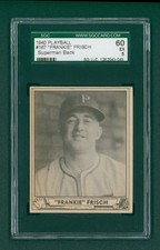 1940 Play Ball Baseball Card - #167 Frankie Frisch MGR, SGC 5 EX Superman Back