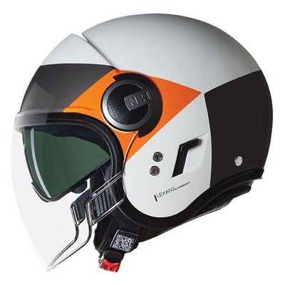 Nolan N21 Visier 06 Onirico 346 weiß orange silber Roller Motorrad Jethelm