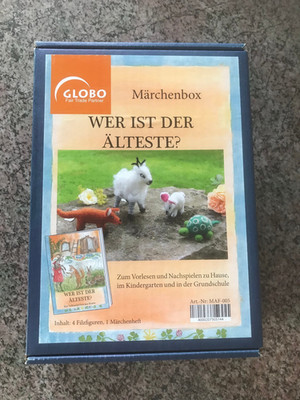 Globo Wer ist der Älteste 1 Märchenheft+4 Filzfiguren zum Vorlesen und Nachspiel