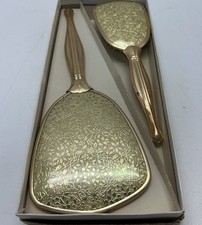 Vintage Decorative Brush And Hand Mirror Set ...