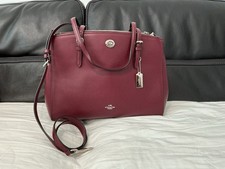 Coach Burgundy Leather Shoulder Bag Tote