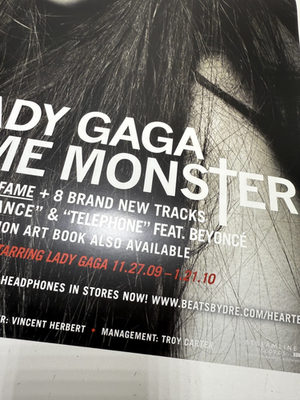 LADY GAGA The Fame Monster DOUBLE SIDED MUSIC POSTER 22X14 INCH 1