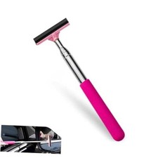 Car Rearview Mirror Wiper, 3.22FT Telescopic Retractable Auto Glass 1 PC Pink
