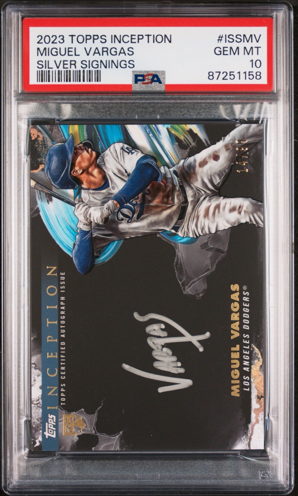 2023 Topps Inception Silver Signings /99 Miguel Vargas Dodgers Rookie Auto RC