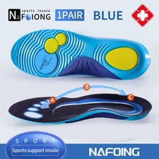 Insoles Men WORK Massaging Gel Full Shoe Insole Sz 8-14 1 pair Free Shipping