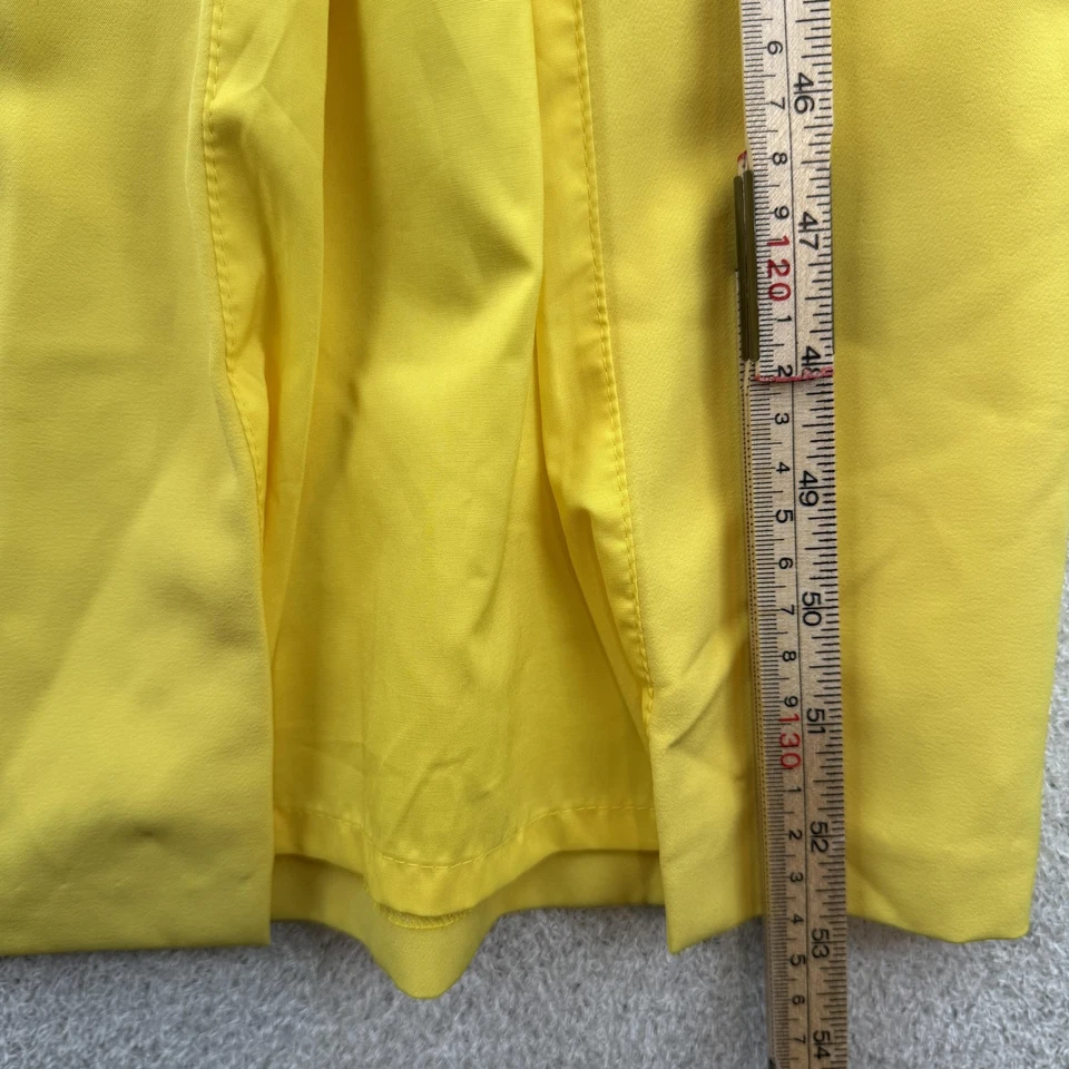 Vestido largo Aidan by Aidan Mattox para mujer 6 amarillo sin tirantes crepé abertura maxi Foto 4 de 4