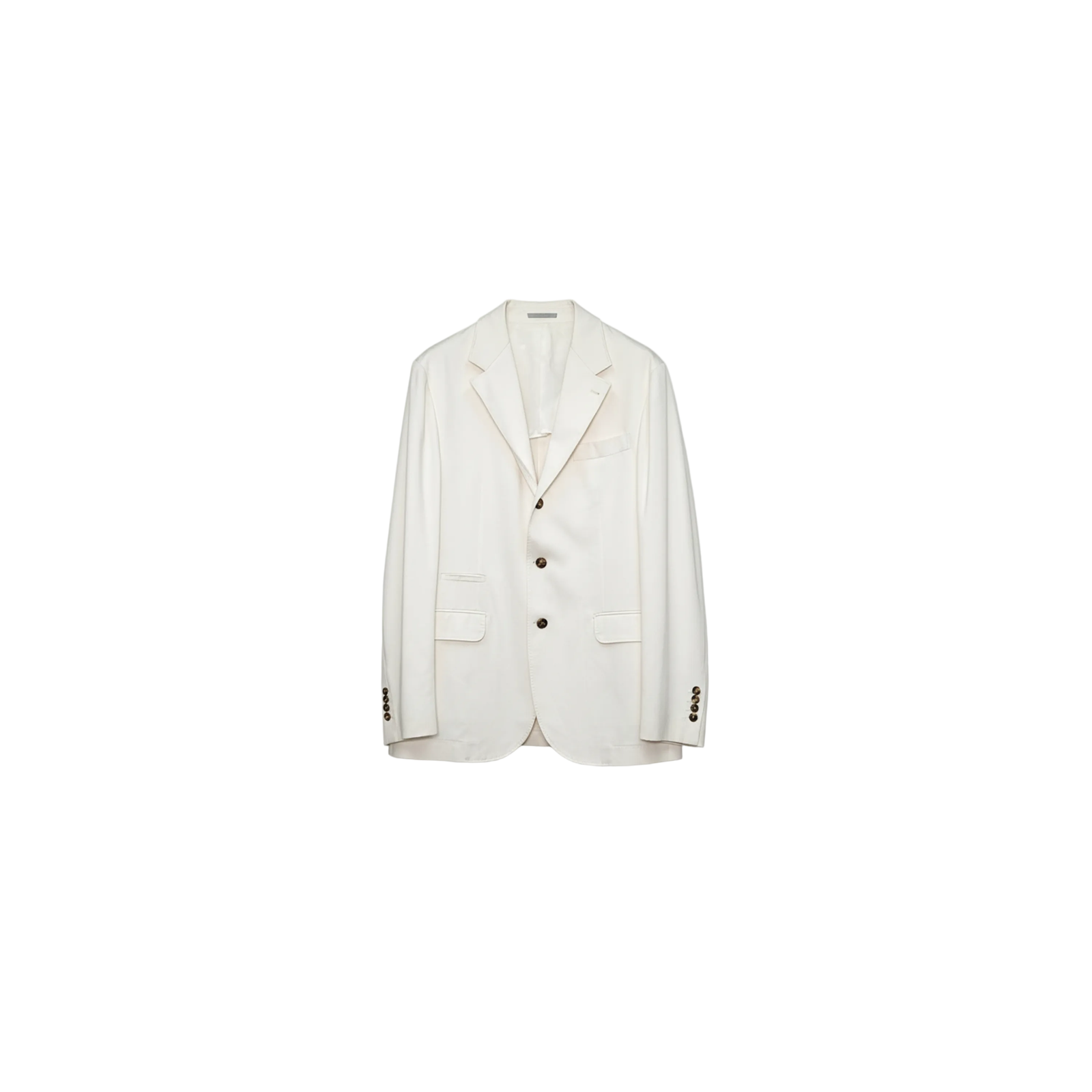 Brunello Cucinelli Cotton Linen Blend Two-Piece Suit Cream