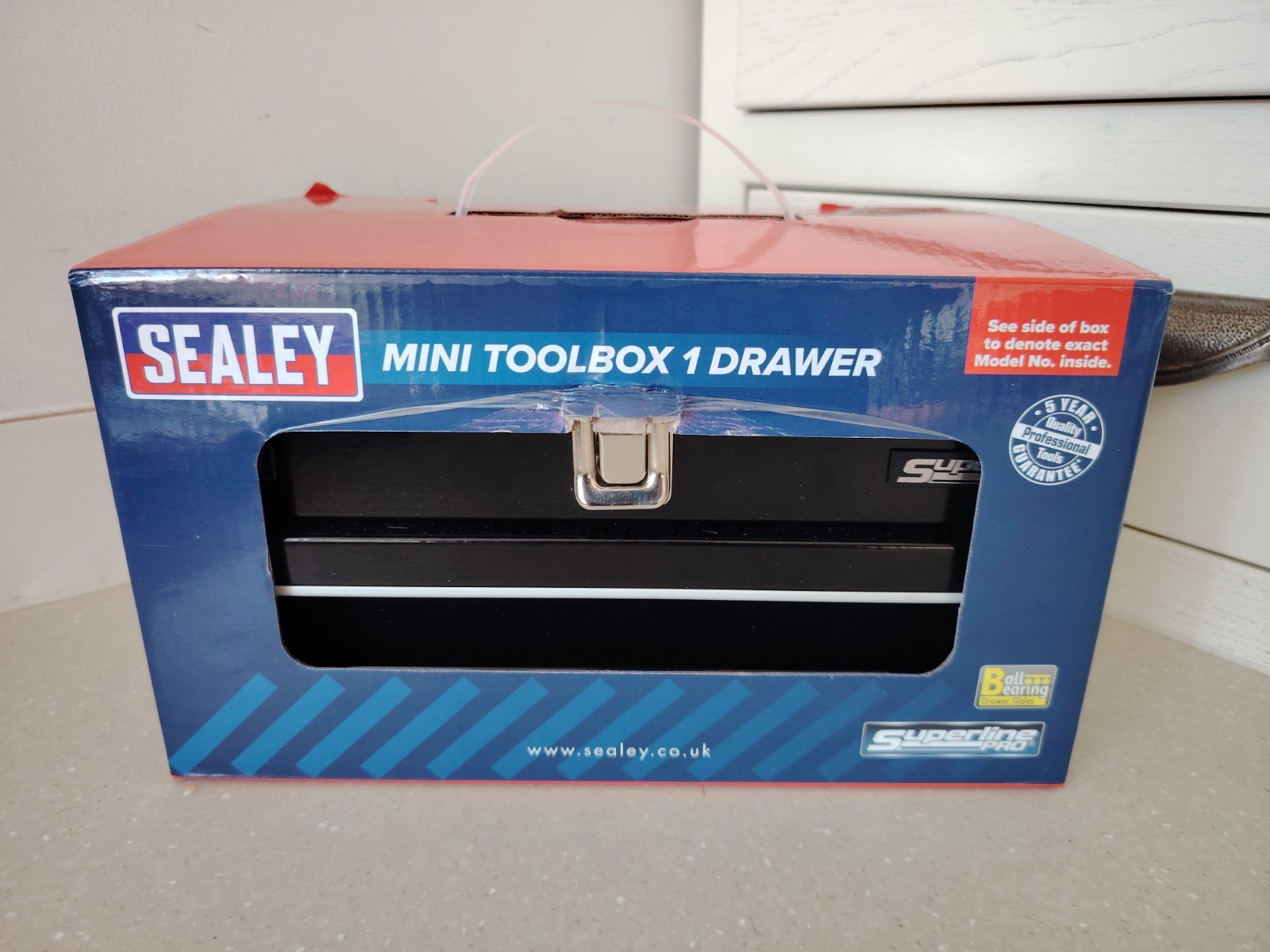 New SS Sealey APMTB2 Superline Pro® Mini Toolbox with Drawer - Black (bo)