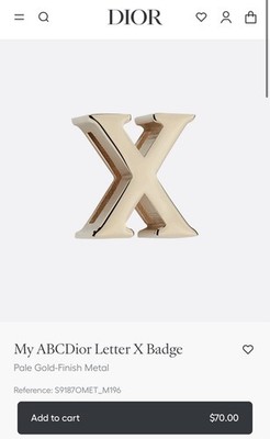 Christian Dior サテンパジャマ Mサイズ アイボリー AUTHENTIC Christian DIOR My ABCDior Letter X Badge | eBay