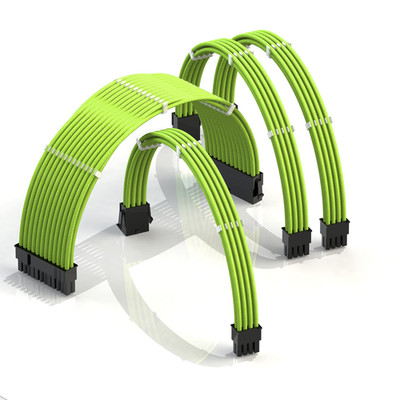 Linkup - Ava 50Cm Psu Cable Extension Sleeved Custom Mod Gpu Pc Braided W/Comb