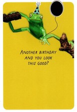 Funny Happy Birthday Frog Hop Green With Envy Hallmark Greeting Card
