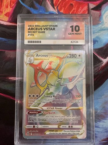 Pokémon Arceus VSTAR Rainbow Secret Card 176/172 Ace 10 Graded