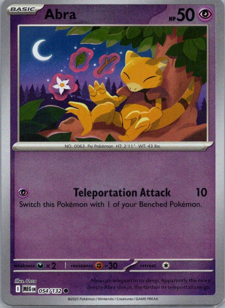 Abra Common ME01: Mega Evolution 054/132 NM