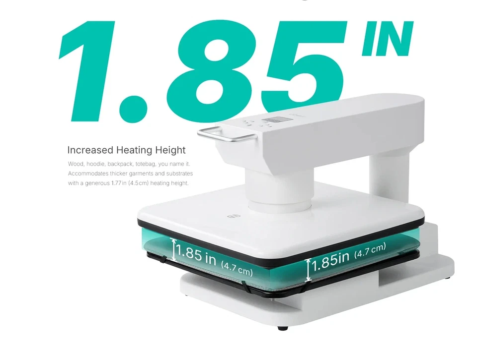 Máquina de prensa de calor automática Obziy Auto HP1 110 V preestablecida logotipo DTF/DTG estampado en caliente Foto 3 de 4