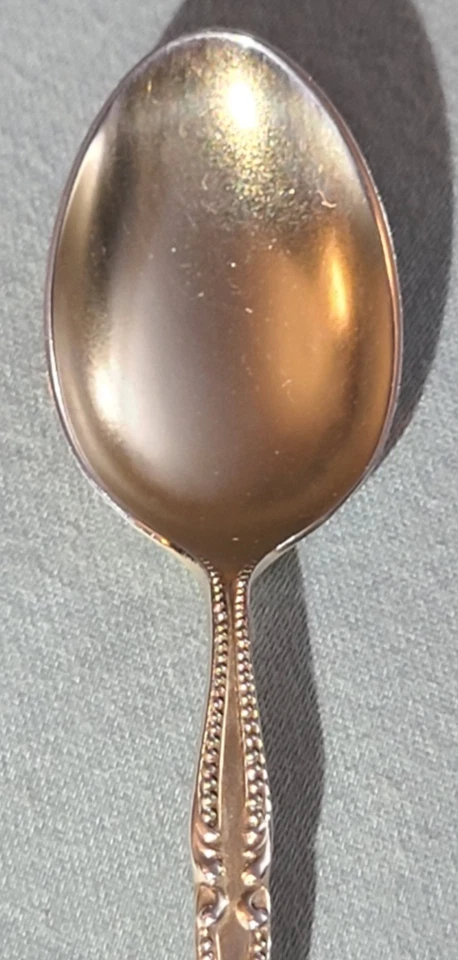 Antique Campbell Metcalf sterling silver demitasse spoon w turquoise stones - Image 3 of 4