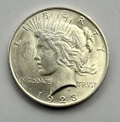 1923-Peace Silver Dollars-Uncirculated-Philadelphia Mint-Free Shipping.