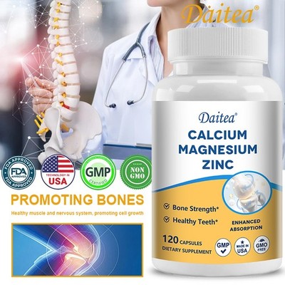 Ca,Mg,Zn Dietary Supplement The First Choice Bone Strength Healthy Teeth 120caps