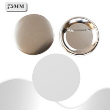 75MM DIY Badge Button Badge Craft Tool Metal Pin Back Button 100 Sets/Pack