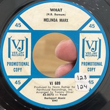 MELINDA MARX What 45 VEE JAY Promo VG++* RARE Northern Soul Beat Ballad