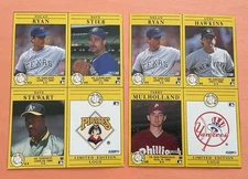 1991 Fleer Baseball Box Bottoms Panels Lot (2) ~ NOLAN RYAN 2 Variations~ HOF
