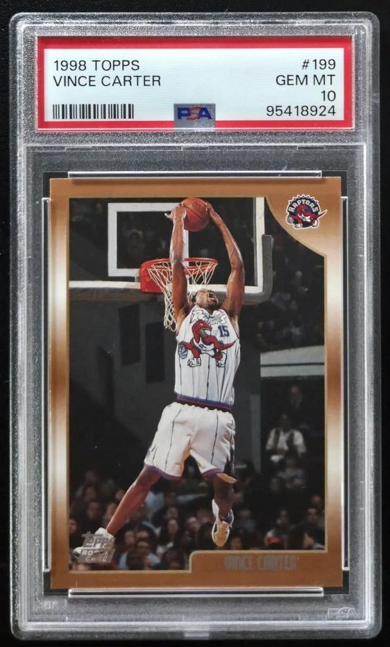 Vince Carter Basketball Grade 10 Rookie Sports Trading Cards