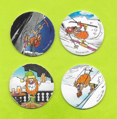 4 Pogs - Belin - 1995 - Avimage - Nr. 4, 5, 6 und 10