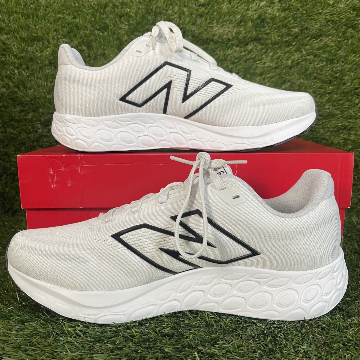 New Balance Shoes Mens 8.5 Running Sneakers WIDE White Black Fresh Foam 680 v8 New Balance Fresh Foam 680 v8 M680LK8 – Next Step Athletics main image 2