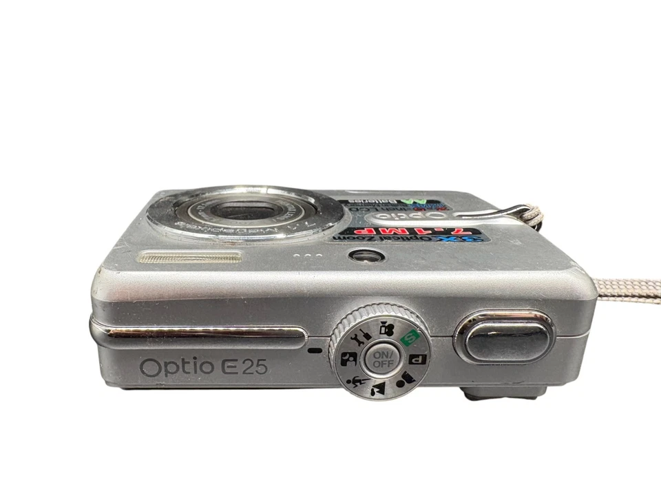 Pentax Optio E25 Digitalkamera Silber Kompakt 2.5 LDC 7.1 MP 3x opt Zoom Geprüft - Bild 3 von 4